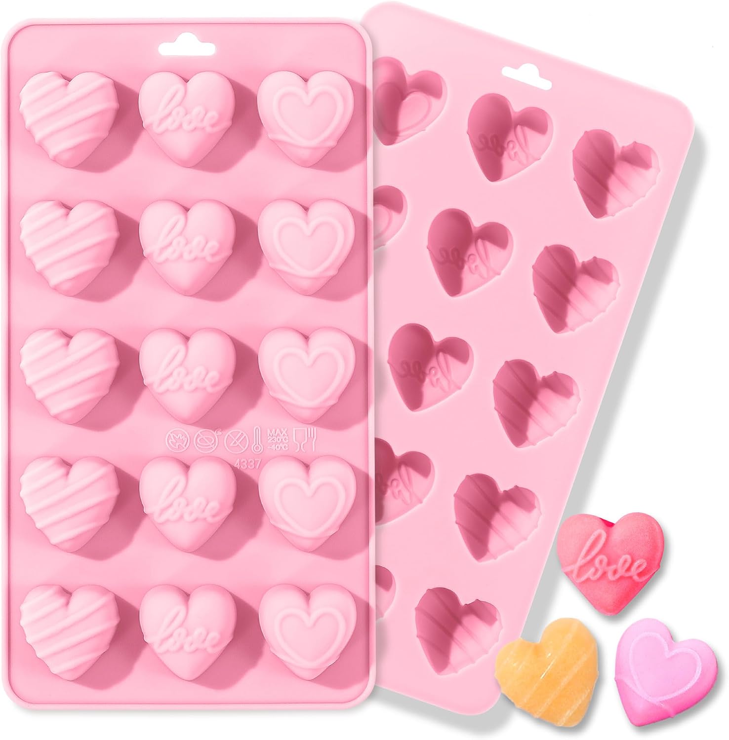 Eco Soap - Heart Silicone Molds,Heart Chocolate Mold 15