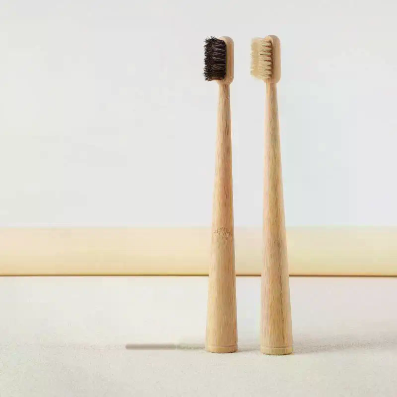 Bamboo Toothbrush - /ACR/1Pc/4Pcs Horse Bristle Bamboo Toothbrush Luxurious