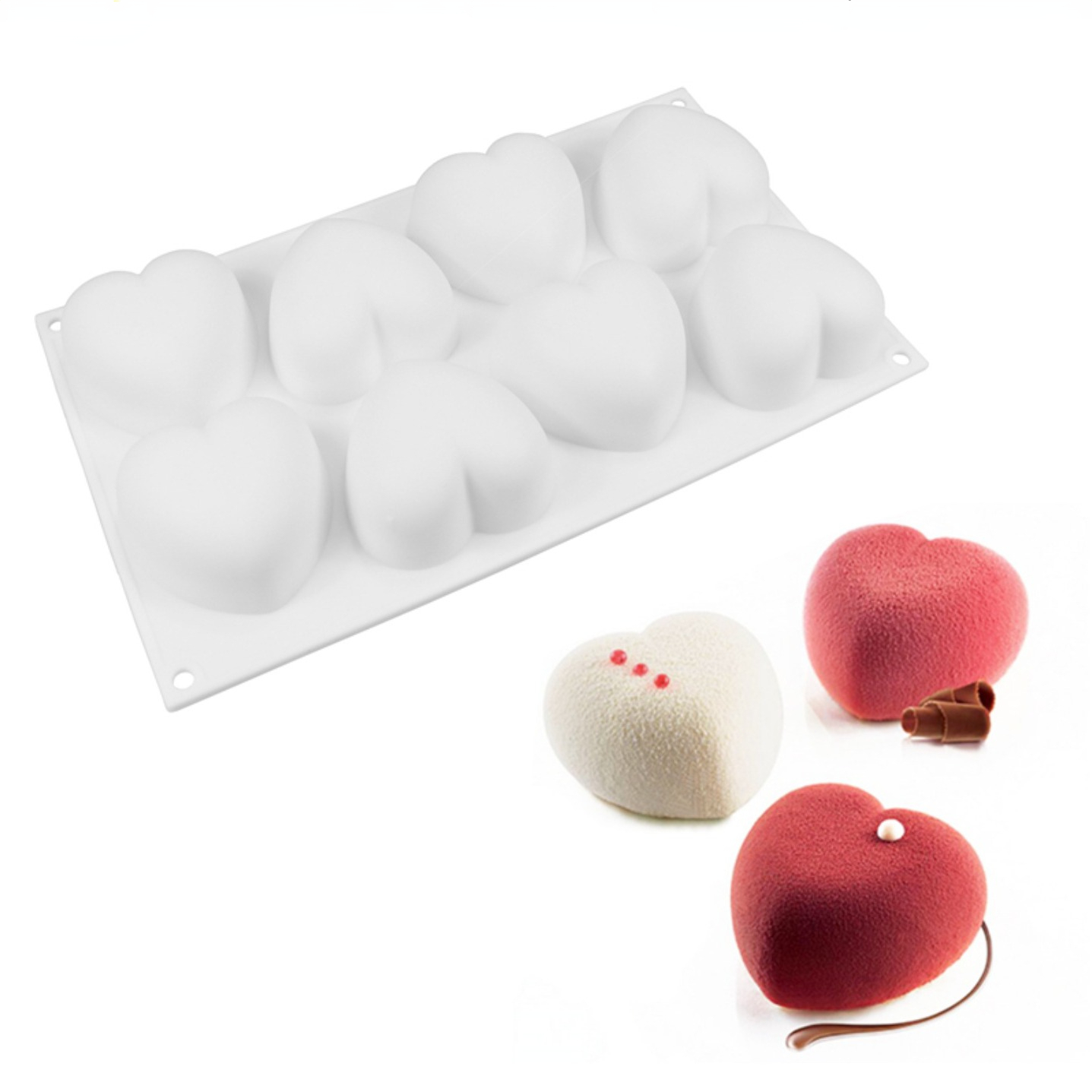 Eco Soap - Love Heart Silicone Soap Mold Handmade