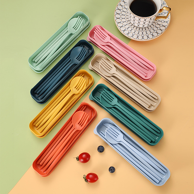 Reusable Straw - 4Pcs/Set Portable Utensils With Box Healthy