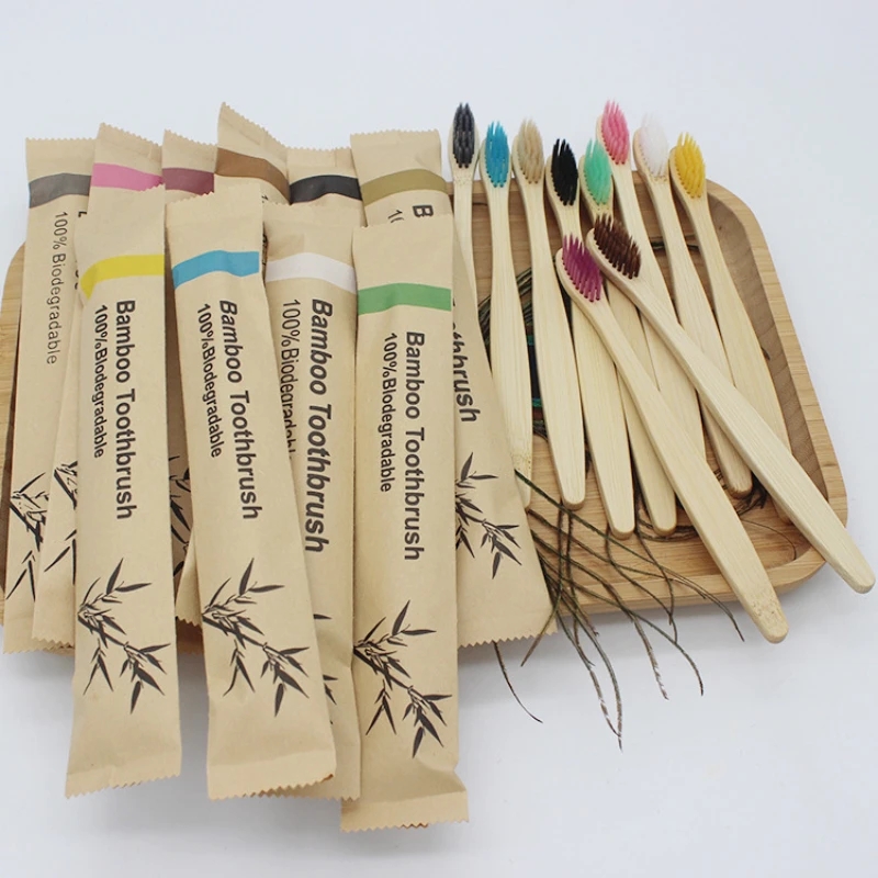Bamboo Toothbrush - Bamboo Toothbrushes 100Pcs Eco Friendly Resuable