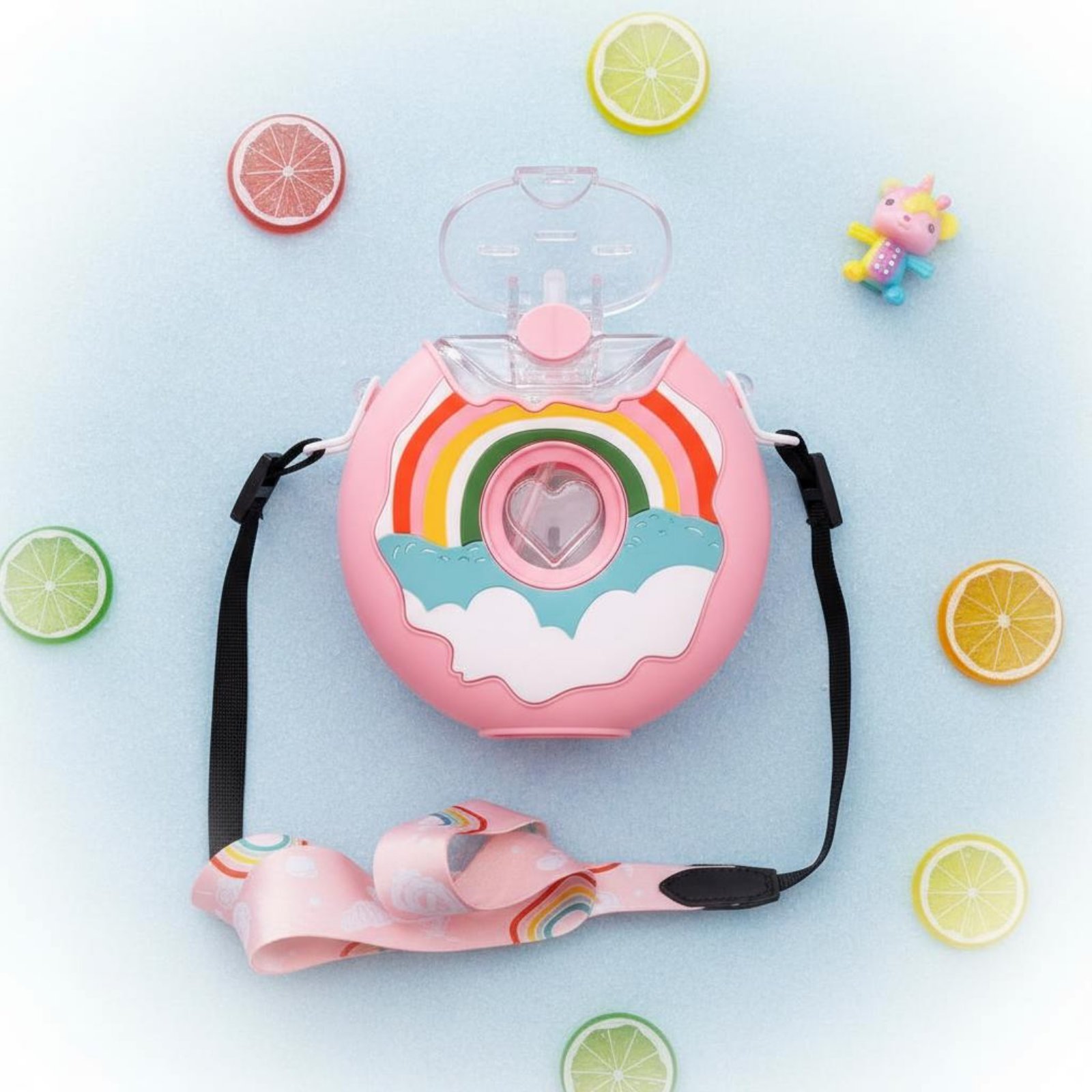 Reusable Straw - Donut Water Bottle Leak-Resistant Donut Shaped