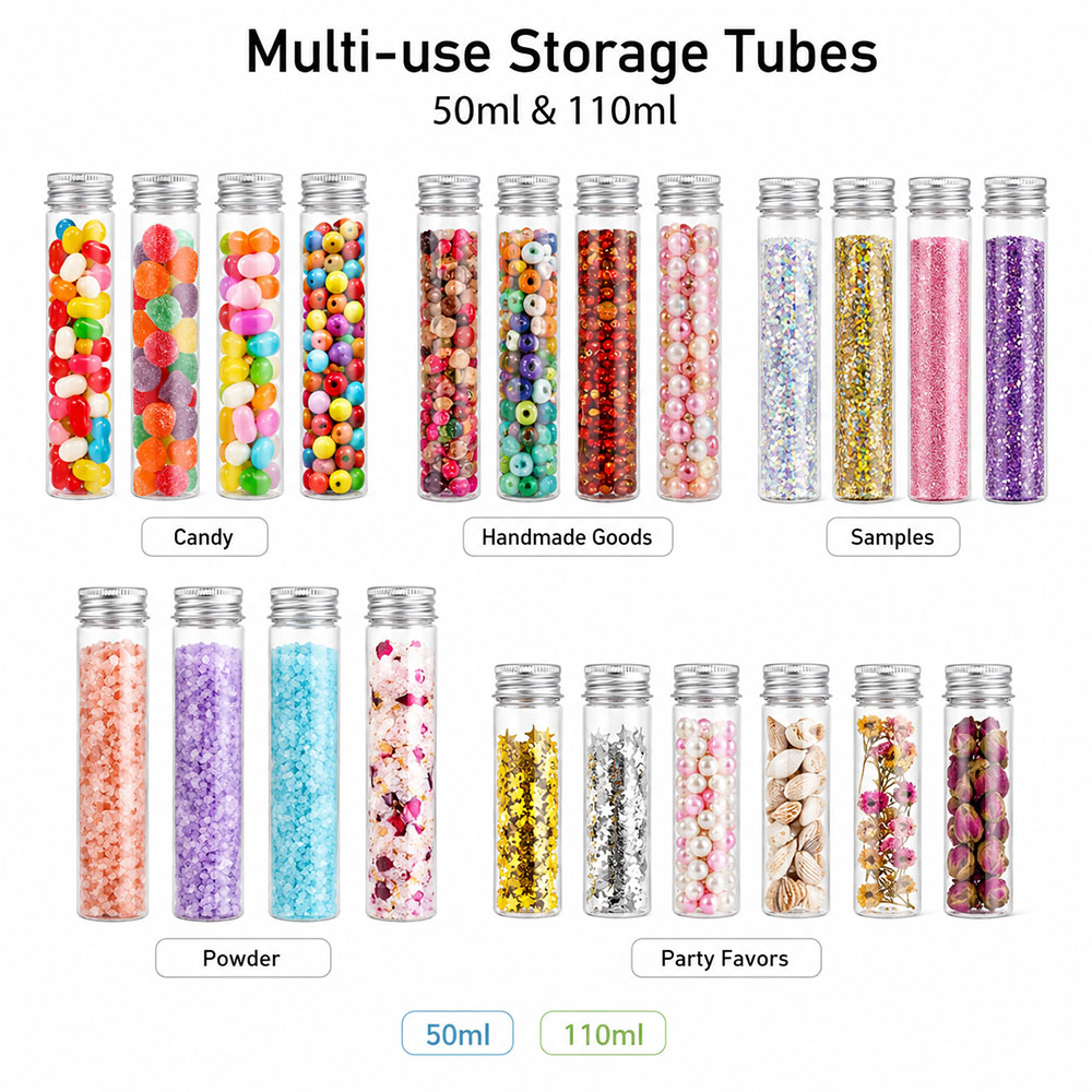 20pcs 50ml/100ml Clear Flat Tu - Reusable Bottle 评论和价格