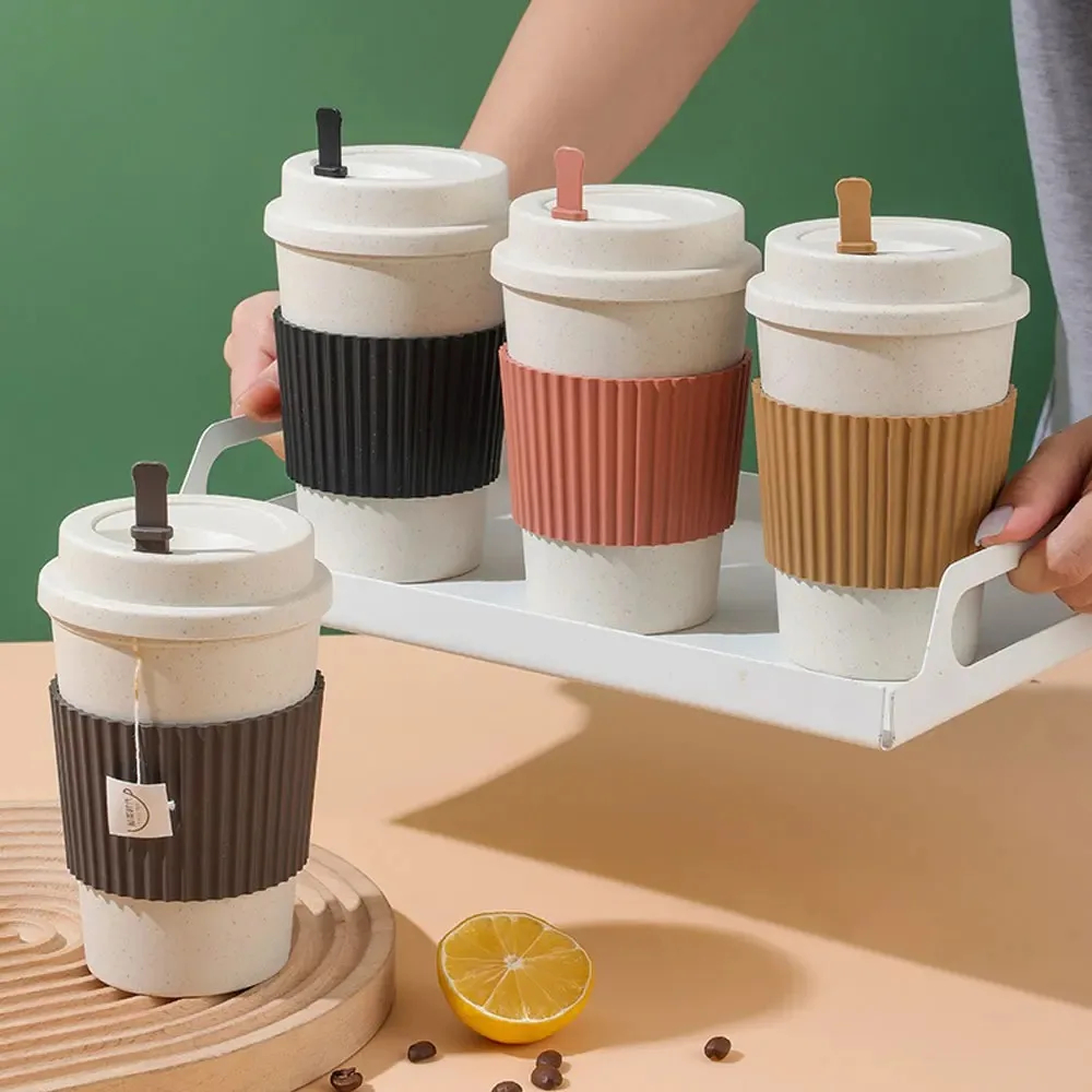 450ML Coffee Cups With Lids Wh - Reusable Straw 评论和价格