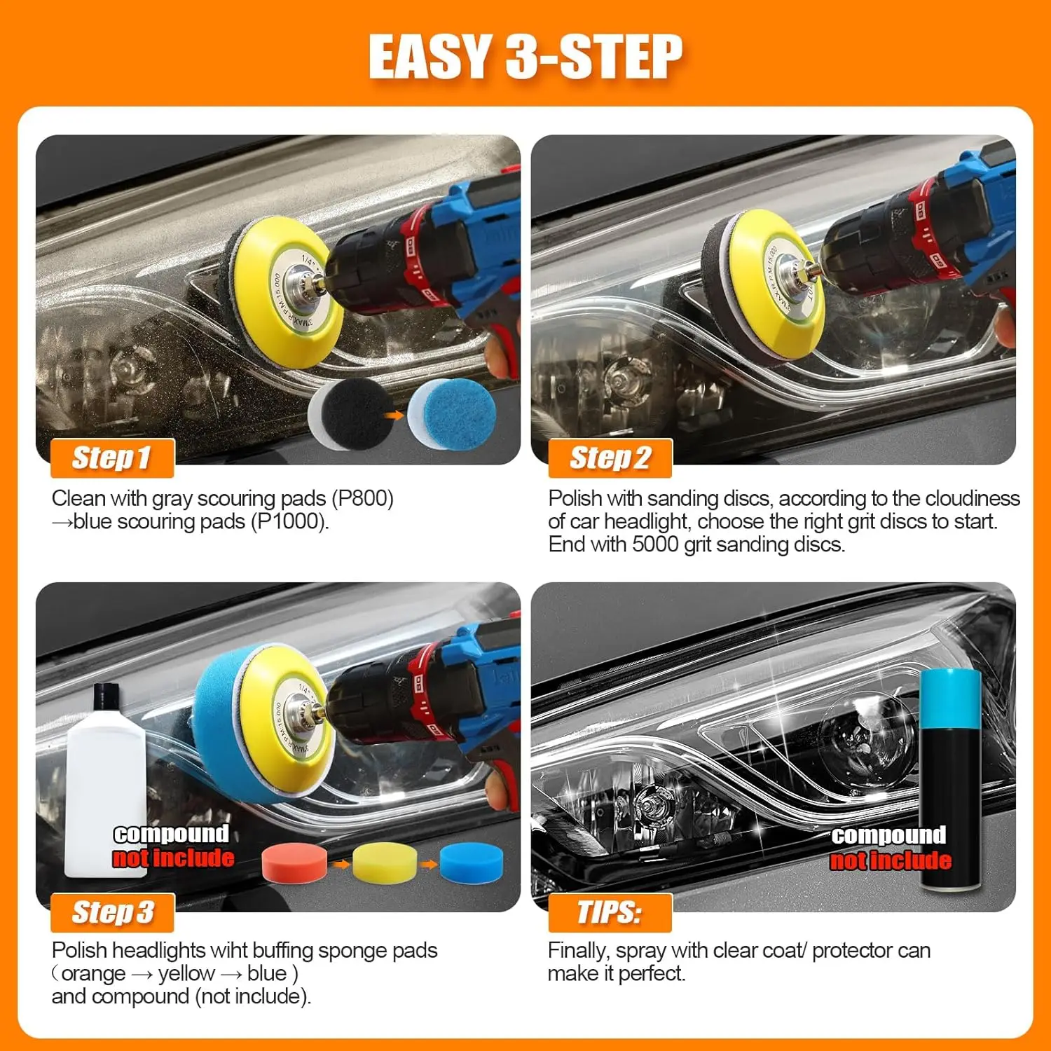 3 Inch Car Headlight Repair Ki - Beeswax Wrap 评论和价格