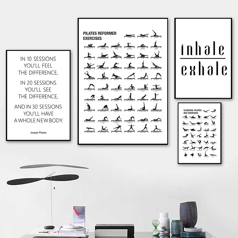 Pilates Workout Chart Poster C - Sustainable Living Guide 评论和价格