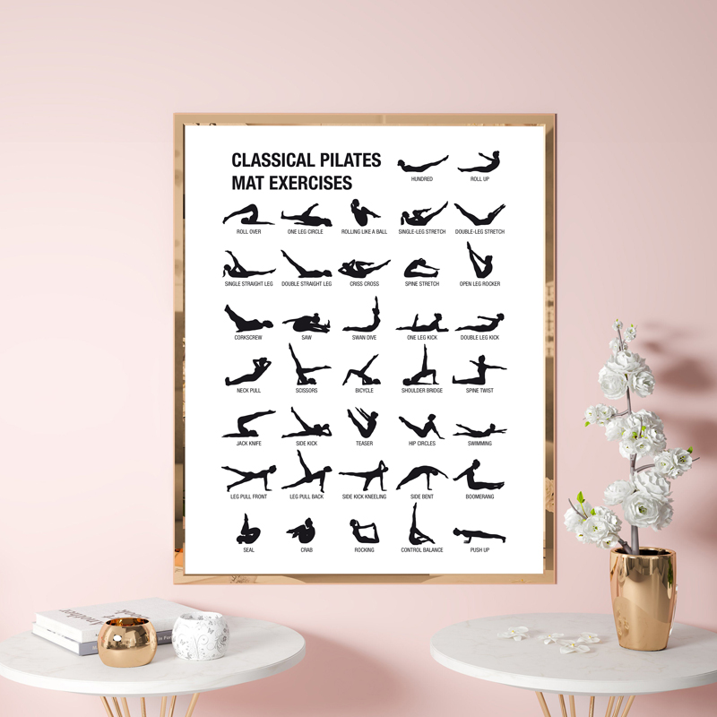 Pilates Workout Chart Poster C - Sustainable Living Guide 评论和价格