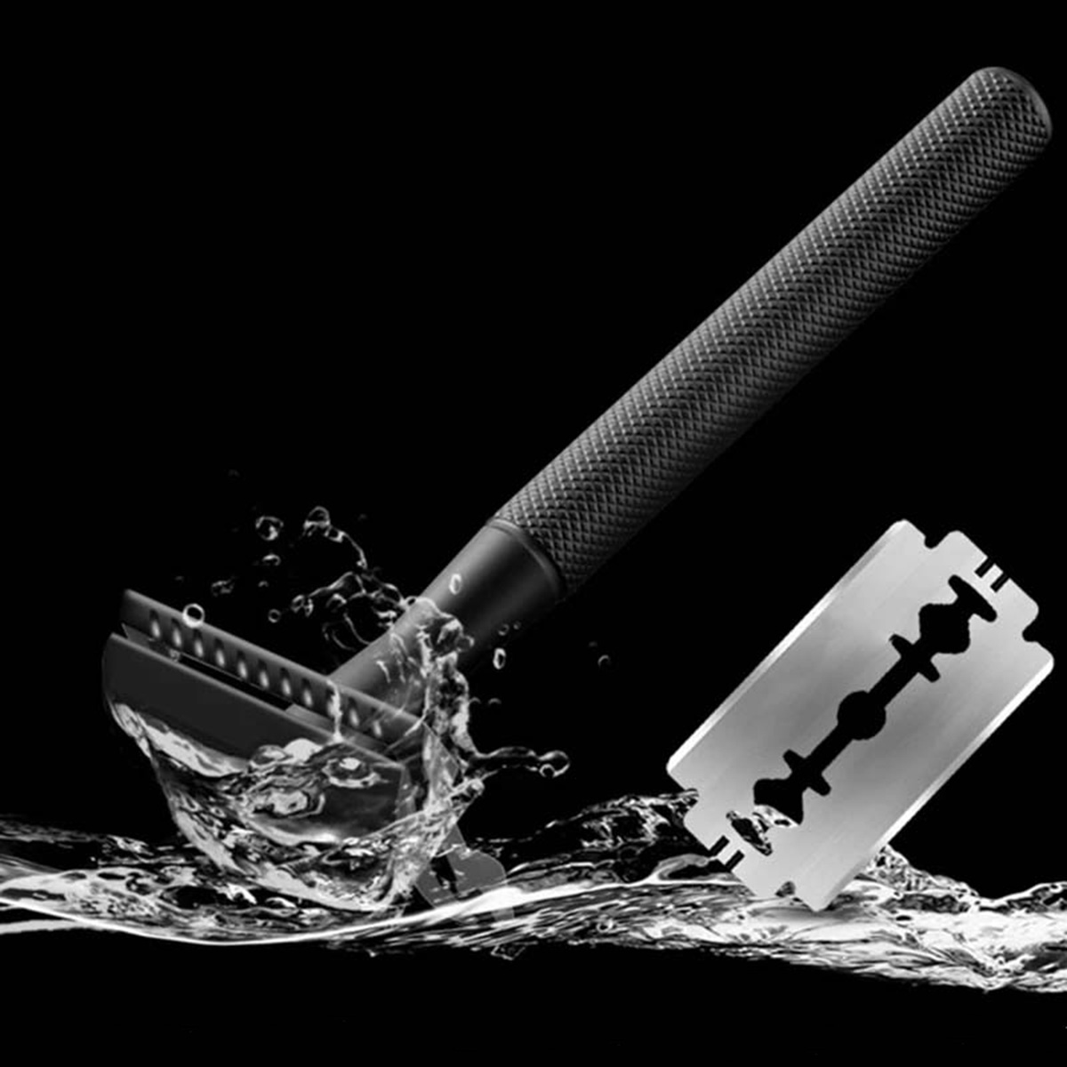Black Weighted Handle Safety R - Safety Razor Handle 评论和价格