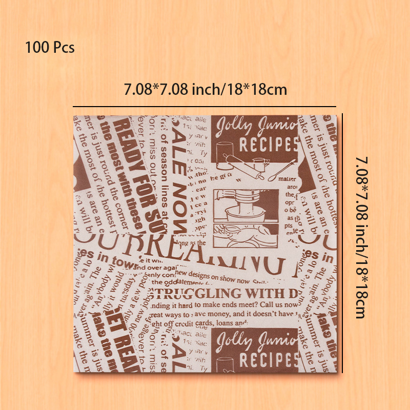 100 Pcs Oil-Proof Wax Paper Fo - Beeswax Wrap 评论和价格