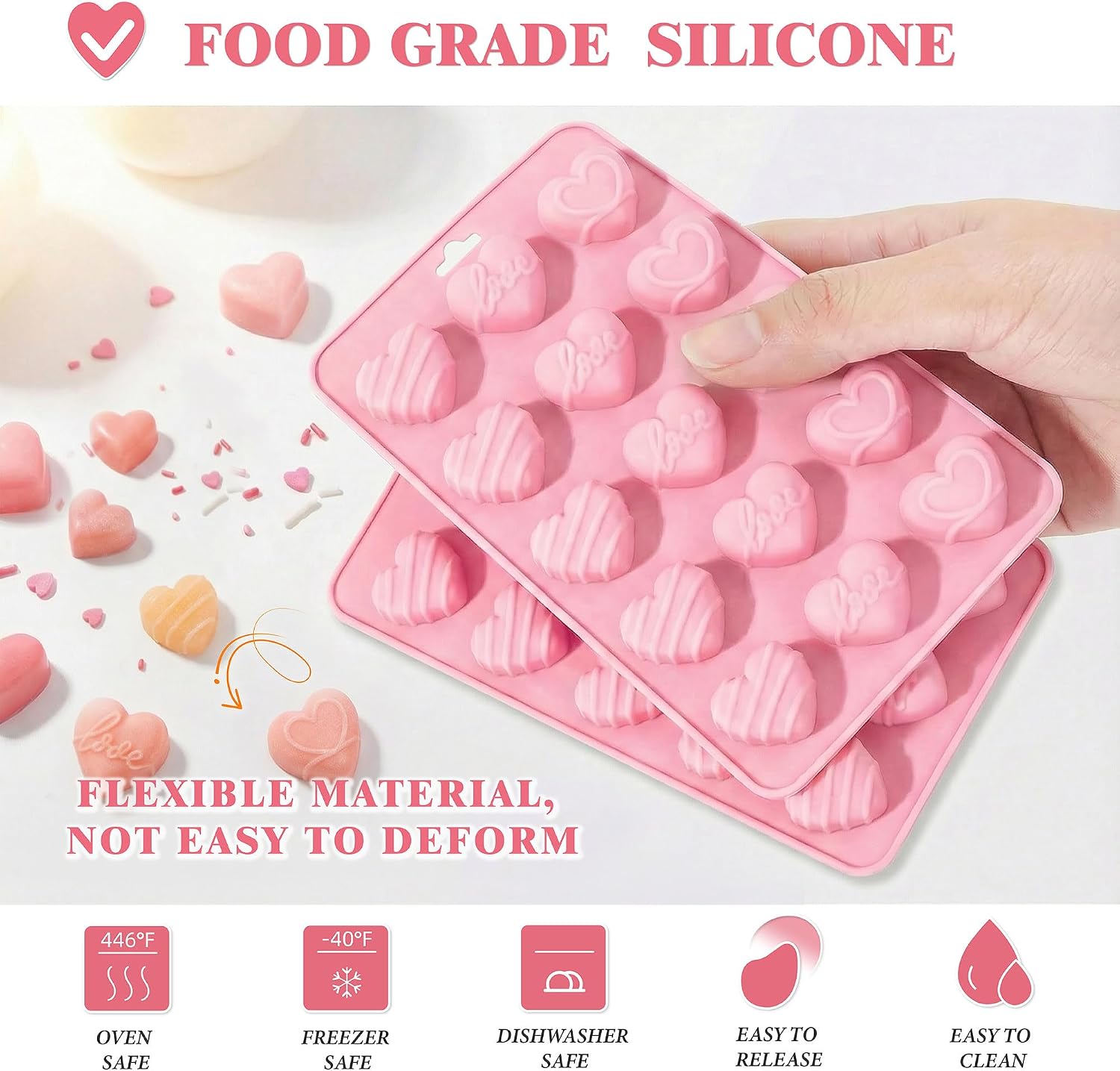 Heart Silicone Molds,Heart Cho - Eco Soap 评论和价格