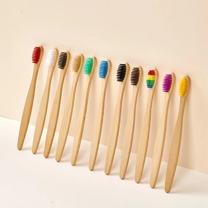 5/10/20/30Pcs Colorful Bamboo  - Bamboo Toothbrush 评论和价格