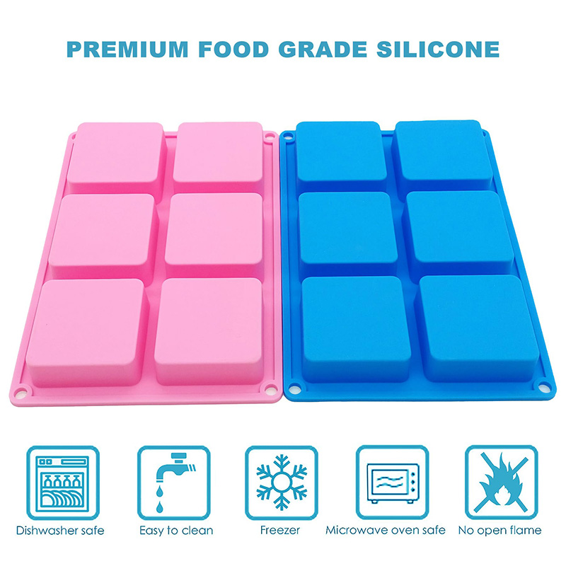 Square Soap Molds 6-Cavity Non - Eco Soap 评论和价格