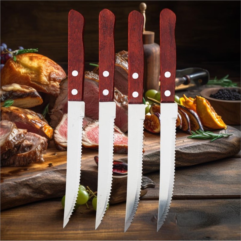 1-20 Pcs Stainless Steel Steak - Bamboo Cutlery 评论和价格