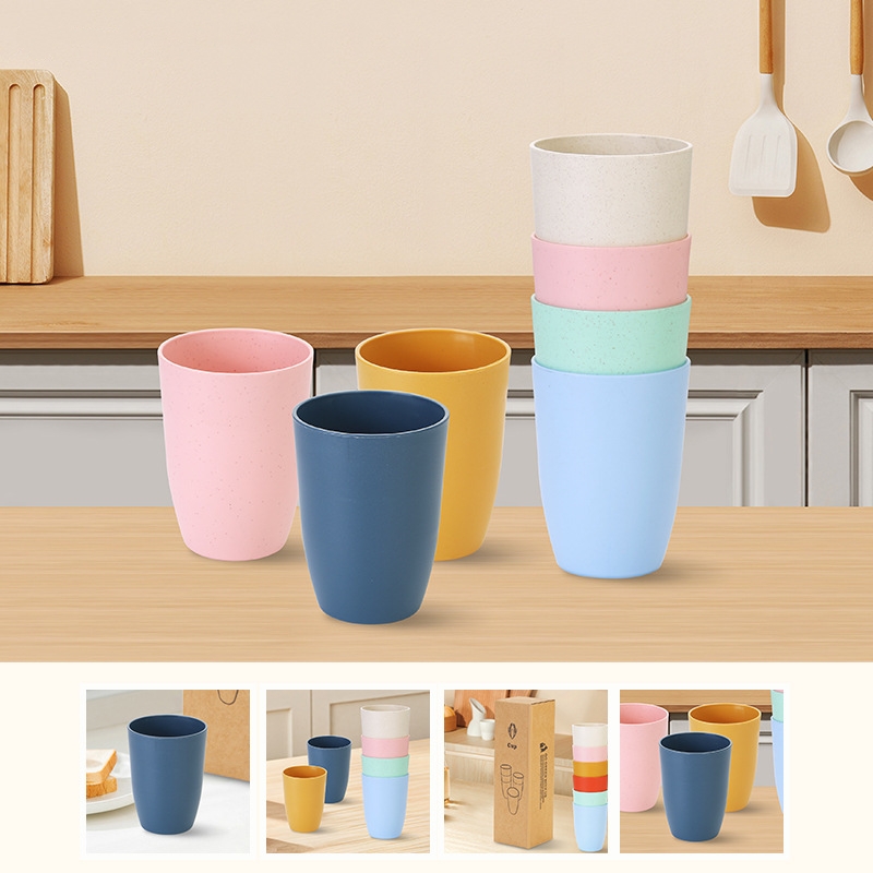 Wheat Straw Cups 6pcs Unbreaka - Reusable Straw 评论和价格