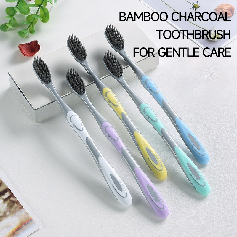 5/10pcs manual toothbrush with - Bamboo Toothbrush 评论和价格