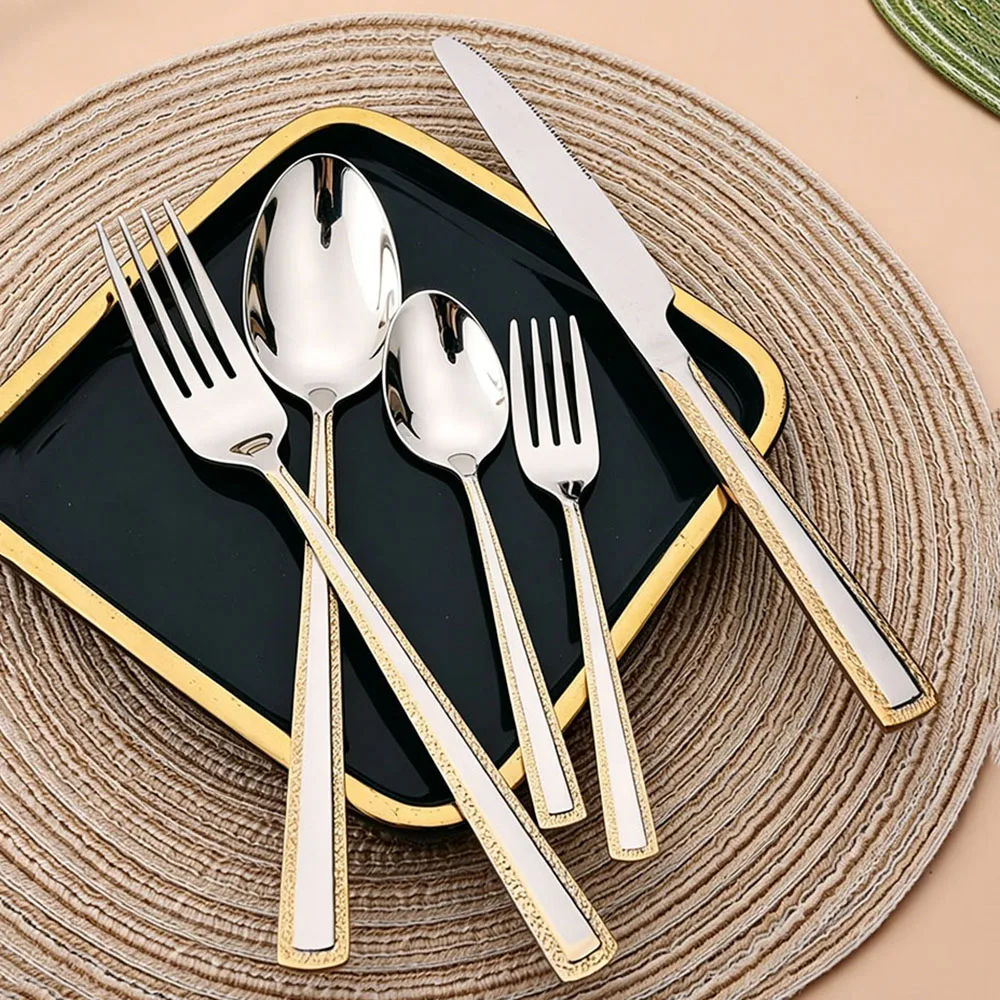 4Pcs Stainless Steel Cutlery S - Bamboo Cutlery 评论和价格