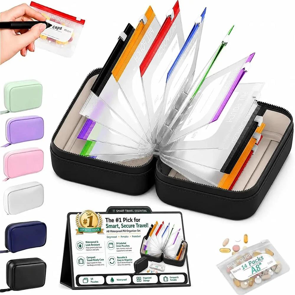7/14Pouch Weekly Pill Organize - Reusable Bag 评论和价格