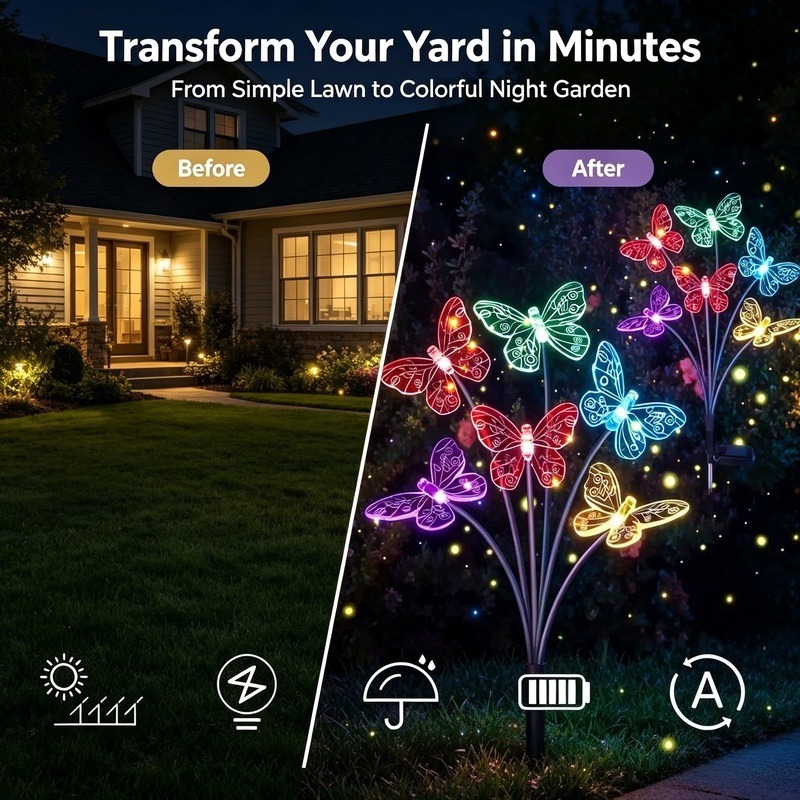 Solar Powered Butterfly Lights - Solar Garden Light 评论和价格
