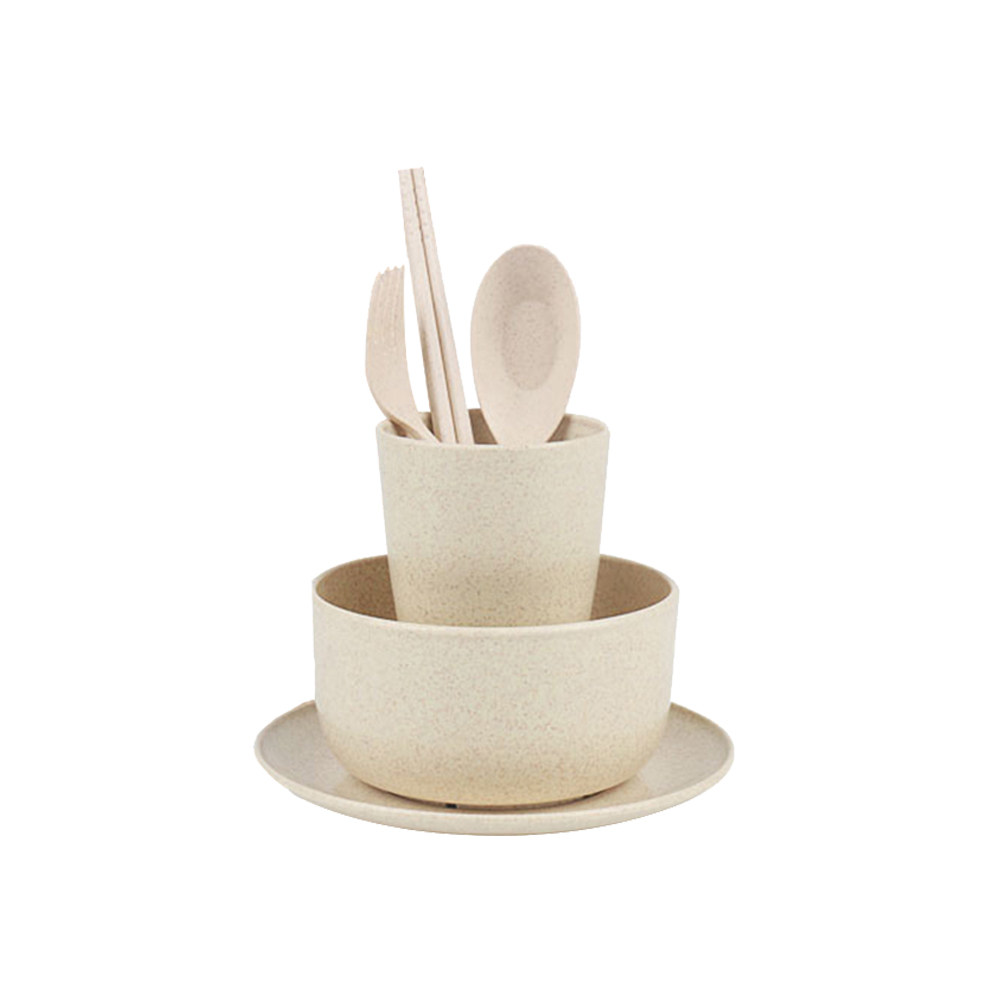 Wheat Straw Dinnerware Set 6 P - Reusable Straw 评论和价格