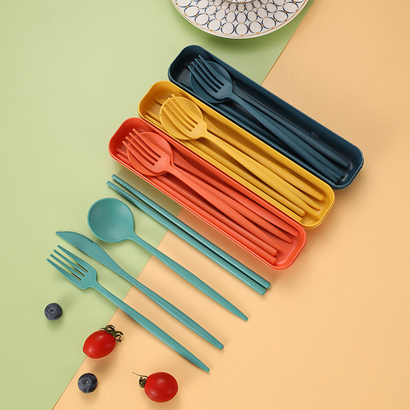 4Pcs/Set Portable Utensils Wit - Reusable Straw 评论和价格