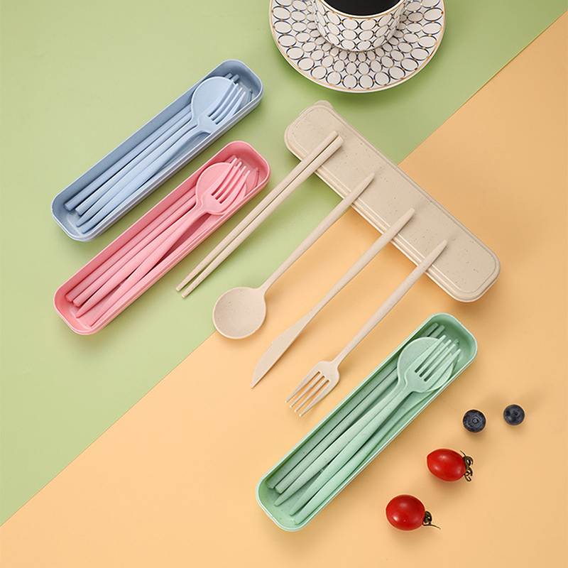 4Pcs/Set Portable Utensils Wit - Reusable Straw 评论和价格