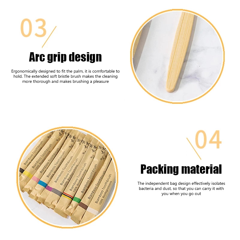 Bamboo Toothbrushes 100Pcs Eco - Bamboo Toothbrush 评论和价格