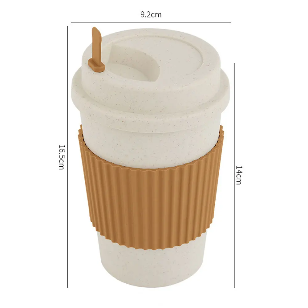 450ML Coffee Cups With Lids Wh - Reusable Straw 评论和价格