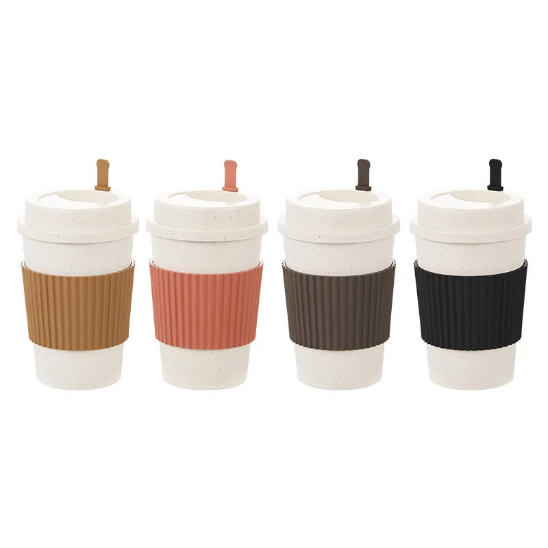 450ML Coffee Cups With Lids Wh - Reusable Straw 评论和价格