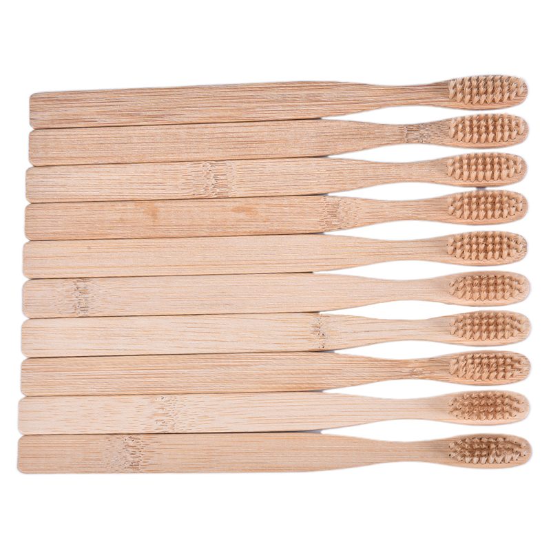 10pcs/oral Natural Bamboo Fibr - Bamboo Toothbrush 评论和价格