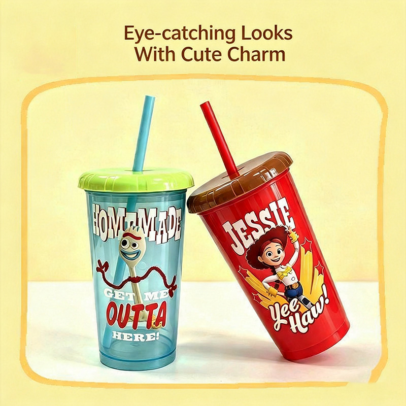 Toy Story 5 Plastic Straw Cups - Reusable Straw 评论和价格