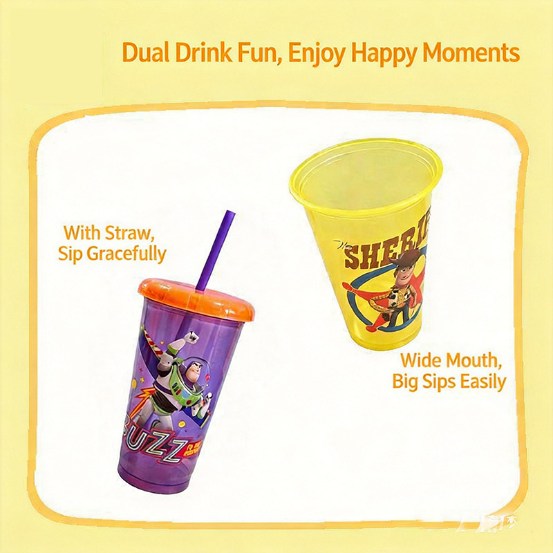 Toy Story 5 Plastic Straw Cups - Reusable Straw 评论和价格
