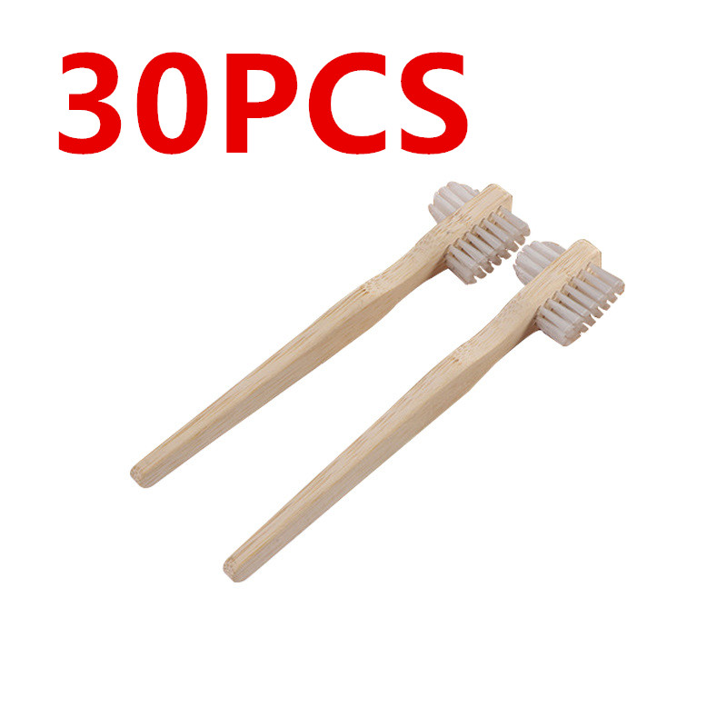 30pcs Bamboo Handle Denture Br - Bamboo Toothbrush 评论和价格
