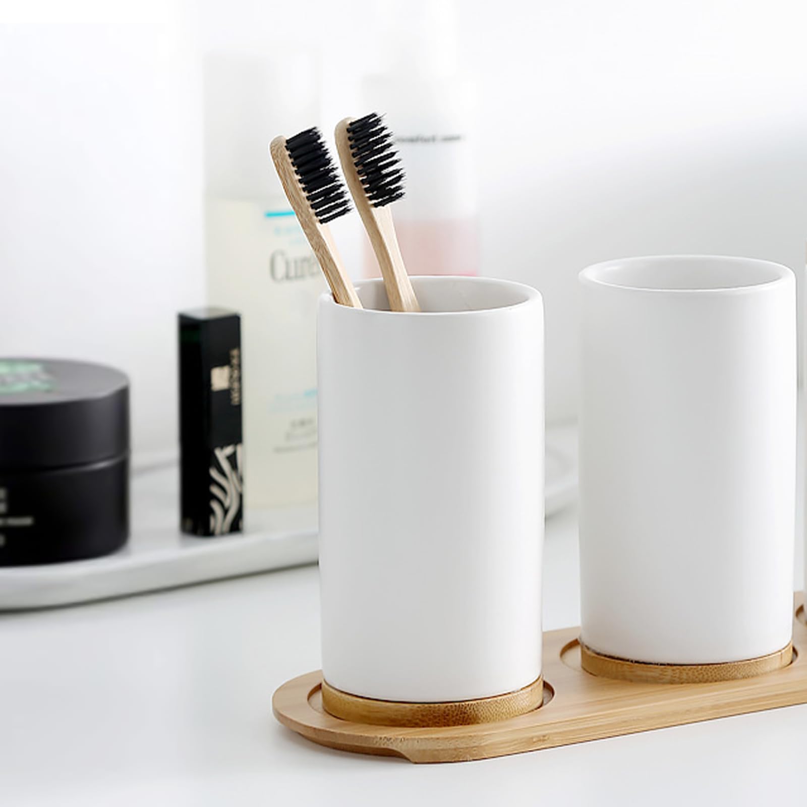 Ceramic Bathroom Set Fine Cera - Bamboo Toothbrush 评论和价格