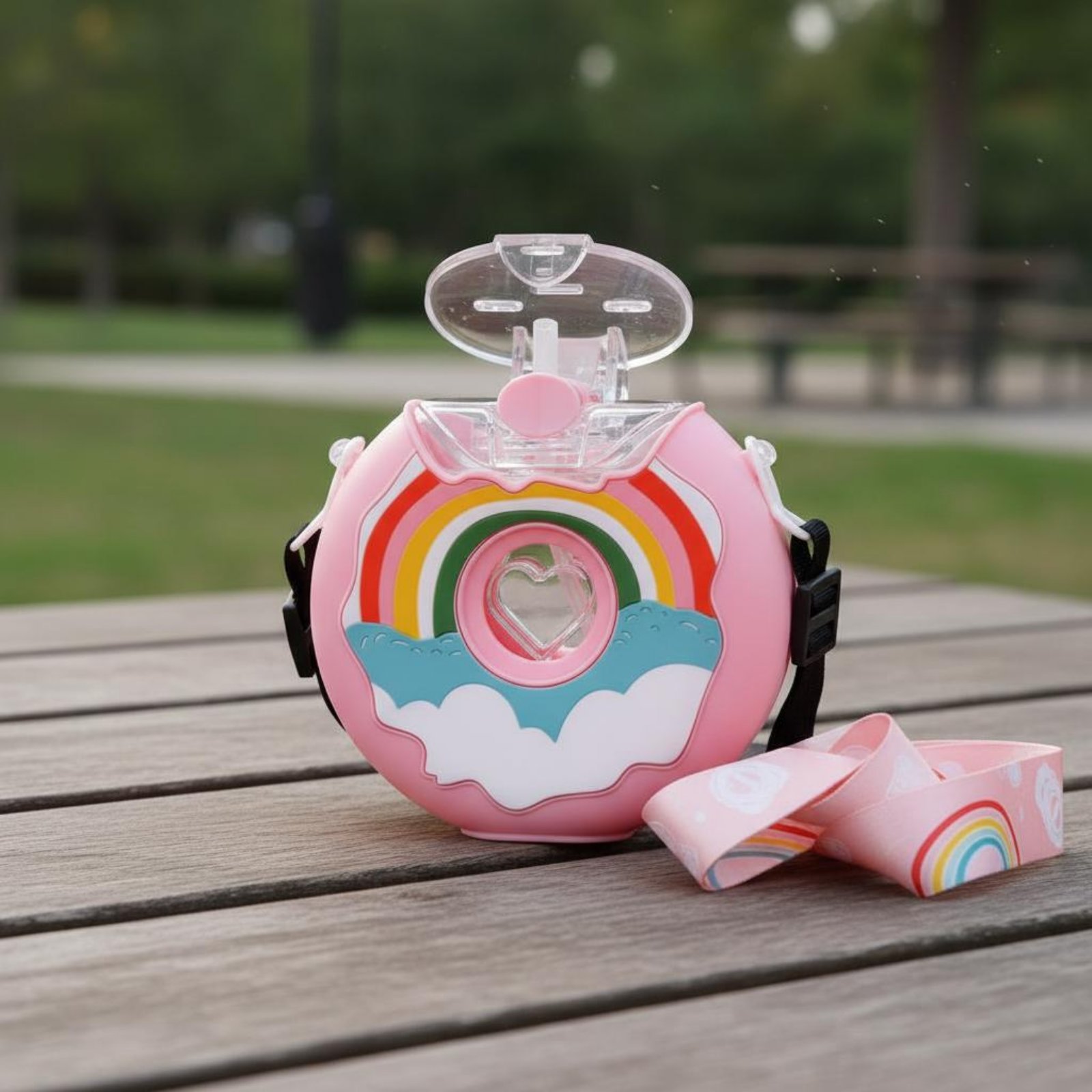 Donut Water Bottle Leak-Resist - Reusable Straw 评论和价格