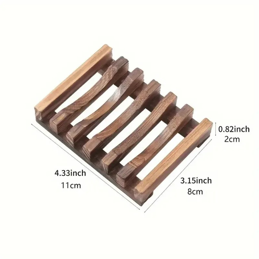 Wooden Soap Dish for Shower Ba - Bamboo Cutlery 评论和价格