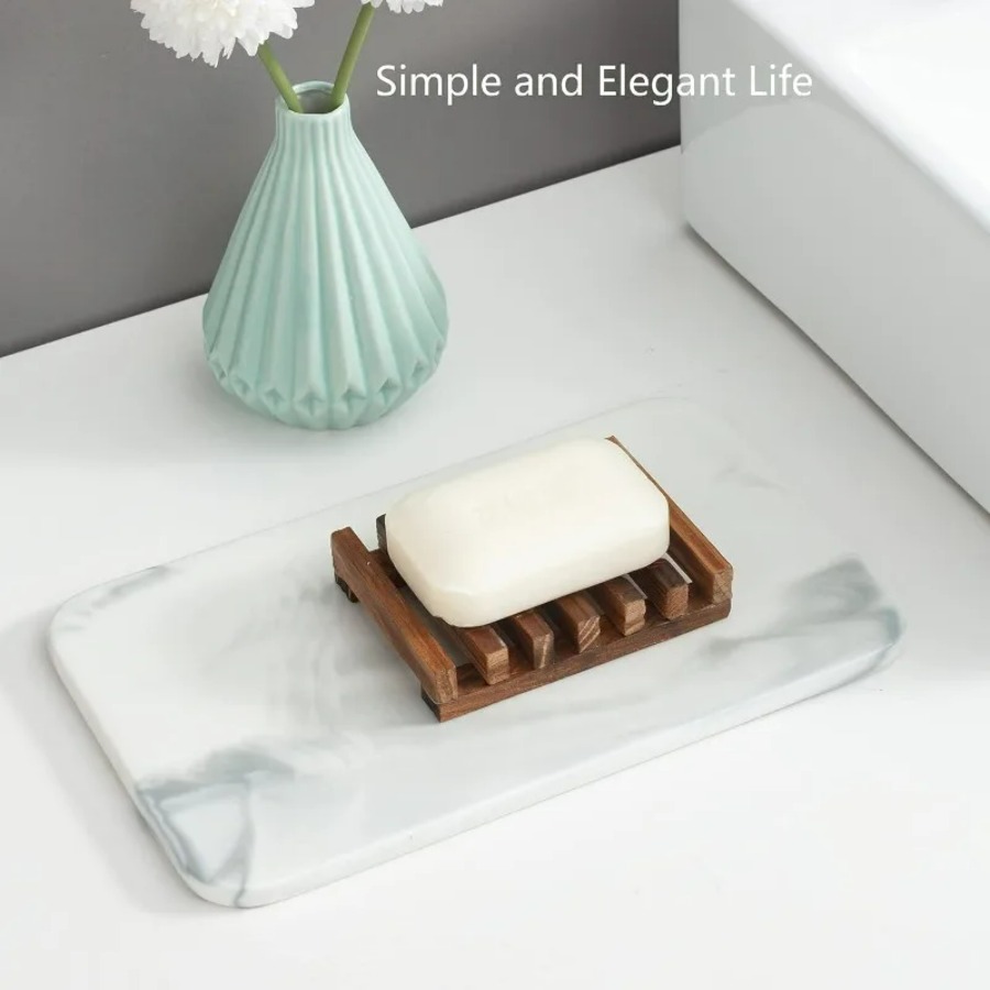 Wooden Soap Dish for Shower Ba - Bamboo Cutlery 评论和价格